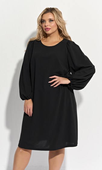 Платье 0287-1с чёрный матовый